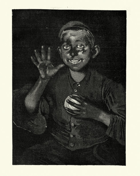 十九世纪，维多利亚时代扫烟囱的男孩，满身煤灰图片下载