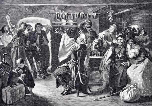 酒吧里快乐的狂欢者图片下载