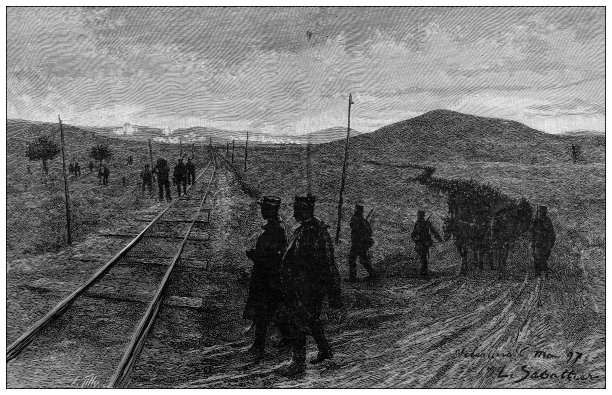 古图像:维列斯蒂诺战役，希腊和土耳其的战争图片下载