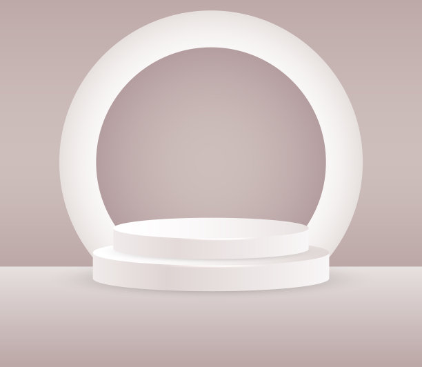 圆形白色舞台台图片下载