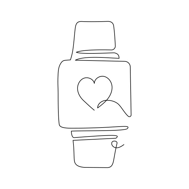 智能手表单线图标图片下载