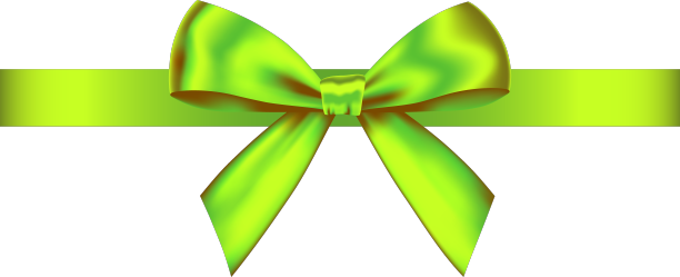 绿色现实礼品蝴蝶结水平丝带图片下载