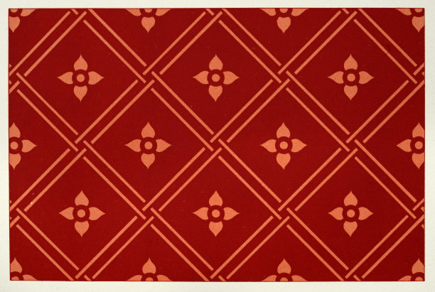 精心制作的花卉图案的墙壁，花卉封闭连接的对角线，尿布图案，历史装饰艺术图片下载