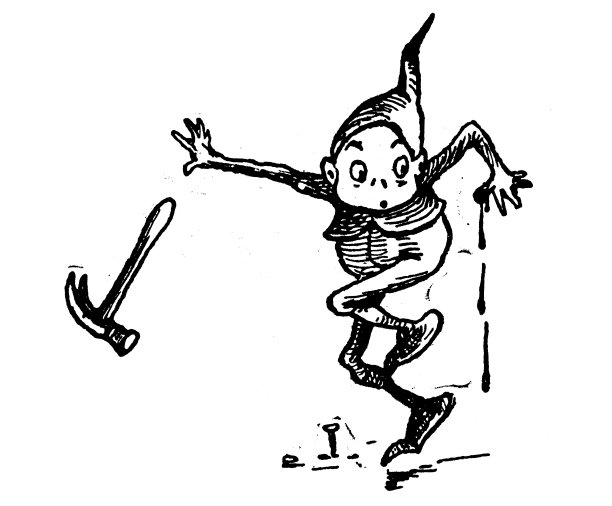 有趣的卡通人物的古董插图(“布朗尼”，1887年)图片下载