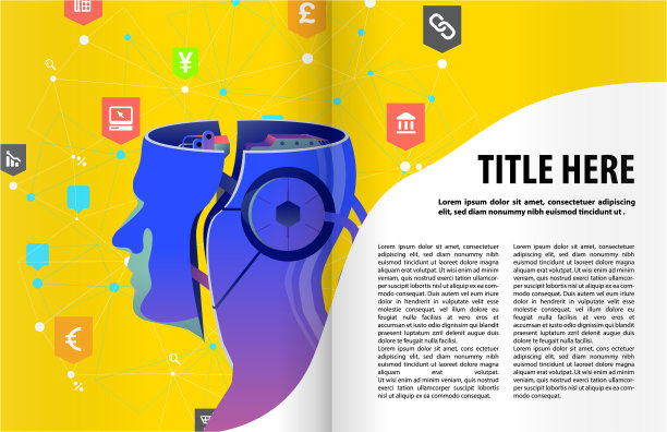 书籍或杂志插图模板图片下载