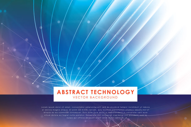 蓝色背景下的高科技数字通信概念图片下载