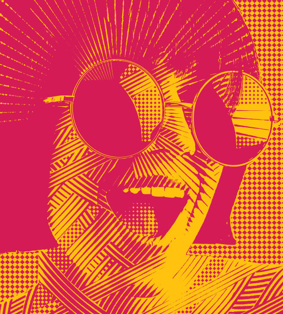 一个快乐的女人大笑和微笑的特写图片下载