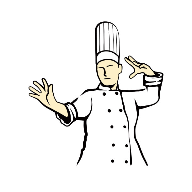 厨师人物矢量插画图片下载