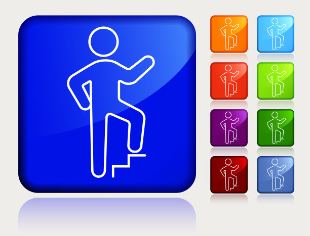 一个站在楼梯上的男人图片下载