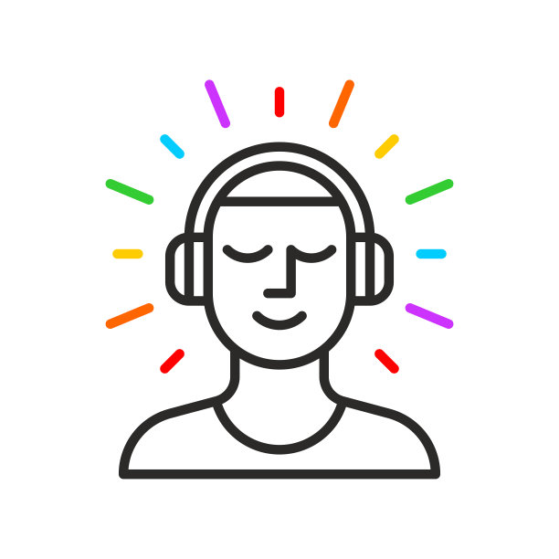 戴着耳机的快乐男人图片下载