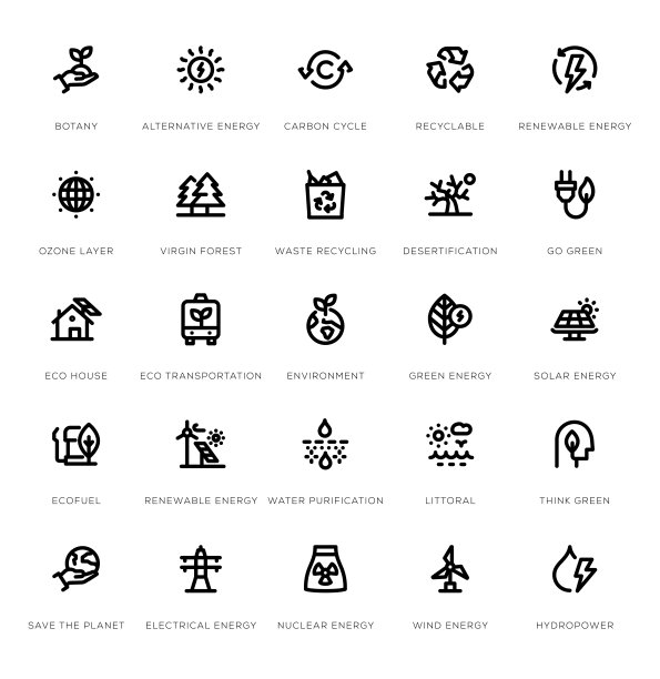 生态线图标集图片下载