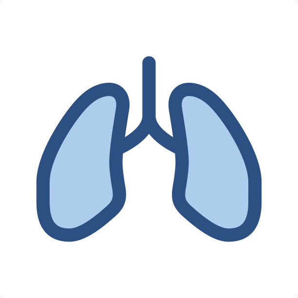 人体肺部轮廓图标——完美像素标志图片下载