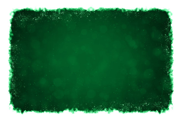 白色雾雾缕缕边界的雾或烟雾的边缘，空灵的闪烁明亮的充满活力的墨绿色水平节日圣诞背景像被照亮的圣诞彩灯图片下载