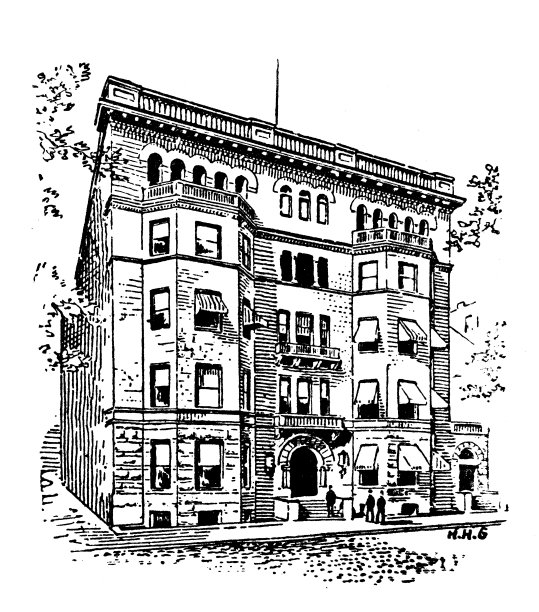 美国，宾夕法尼亚地标和公司的古董插图:匹兹堡，Duquesne俱乐部图片下载