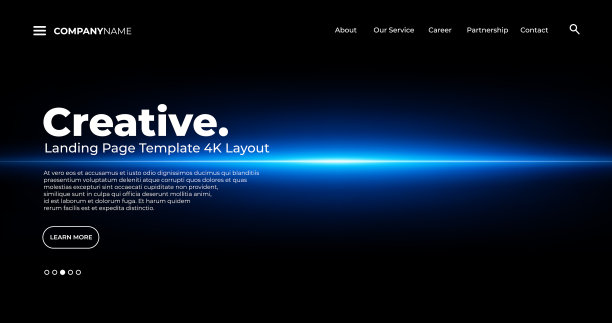 4K登陆页面模板-抽象的动态，现代的，未来的，多色的，简单的网站模板背景图片下载