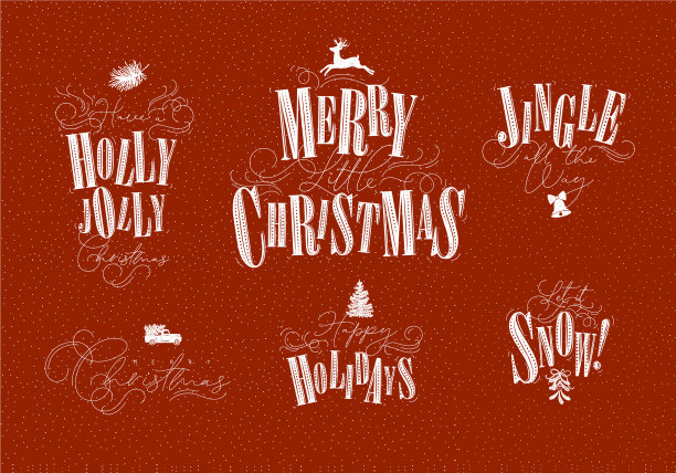 圣诞节的红色字体图片下载