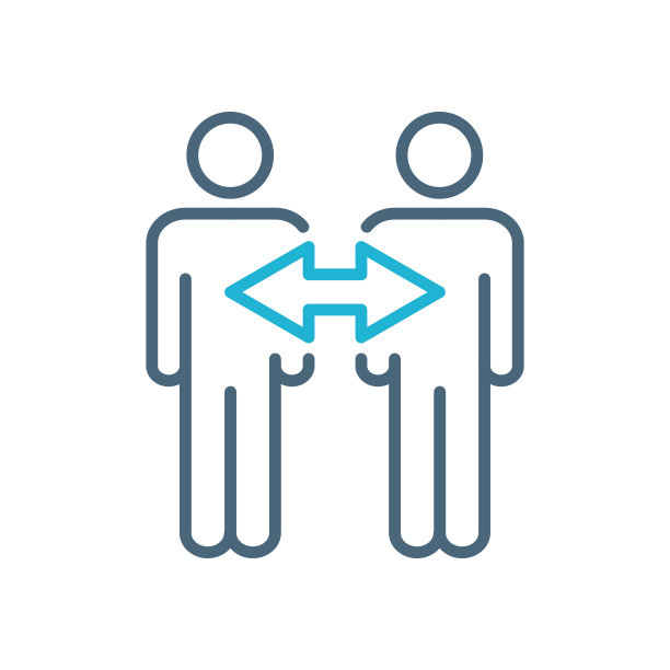 群人箭头沟通合作线图标。向量股票插图图片下载