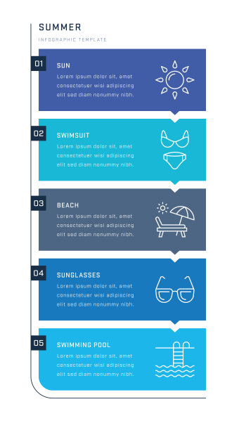 夏季垂直信息图形设计图片下载