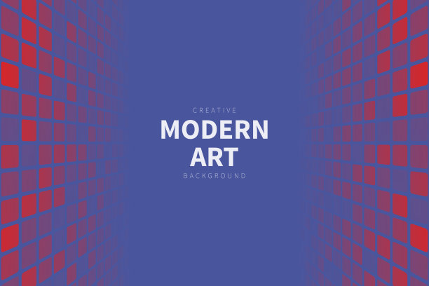 马赛克与方块和紫色渐变-新潮的3D背景图片下载