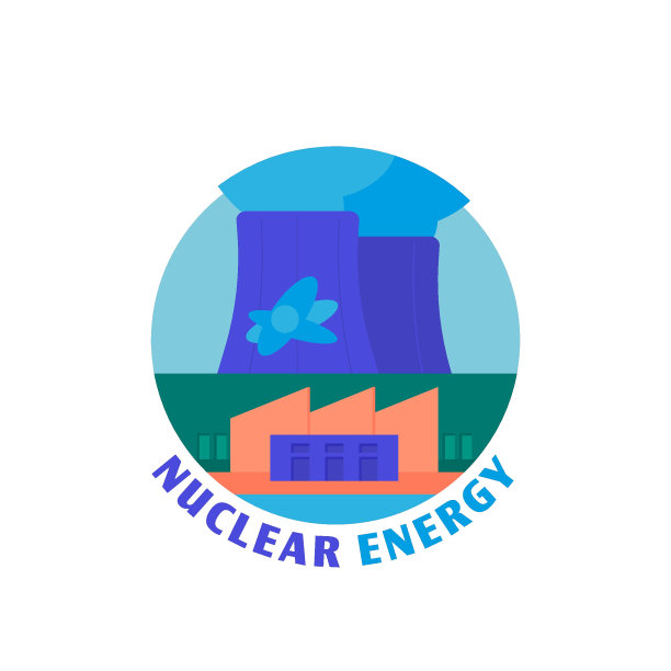 核电站图标。可编辑的矢量图图片下载