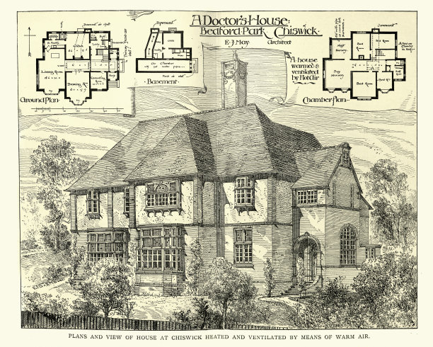 维多利亚住宅建筑，医生的房子，奇斯威克，1899图片下载