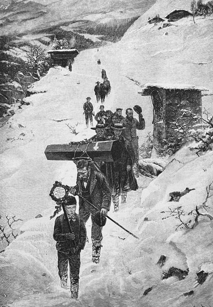 最后走进山谷，送葬行列图片下载