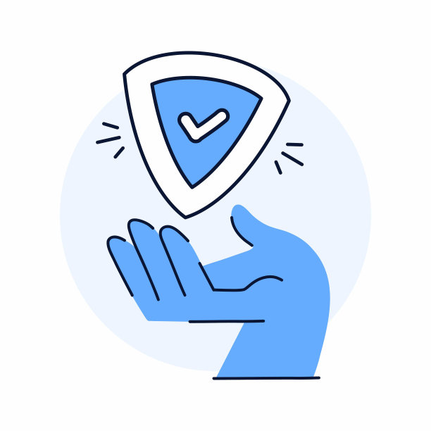 保险概念手绘插图，股票插图图片下载