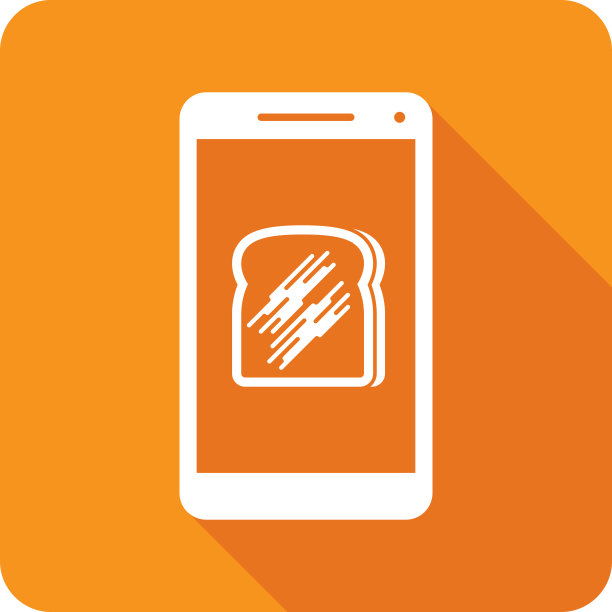 吐司智能手机图标剪影图片下载