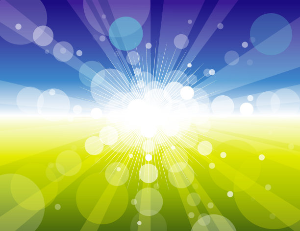 蓝色和绿色的空间星爆背景图片下载