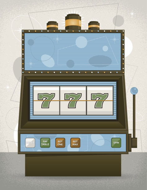 老式老虎机中的triple 7图片下载