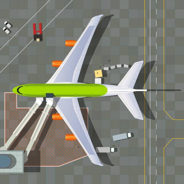 飞机起飞前图片下载