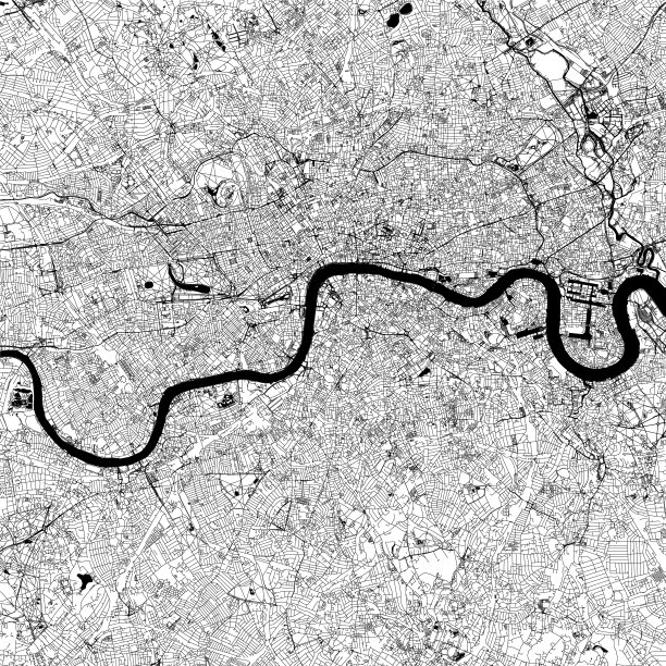 伦敦，英国矢量地图图片下载