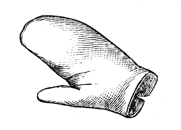 古董雕刻插图:手套图片下载