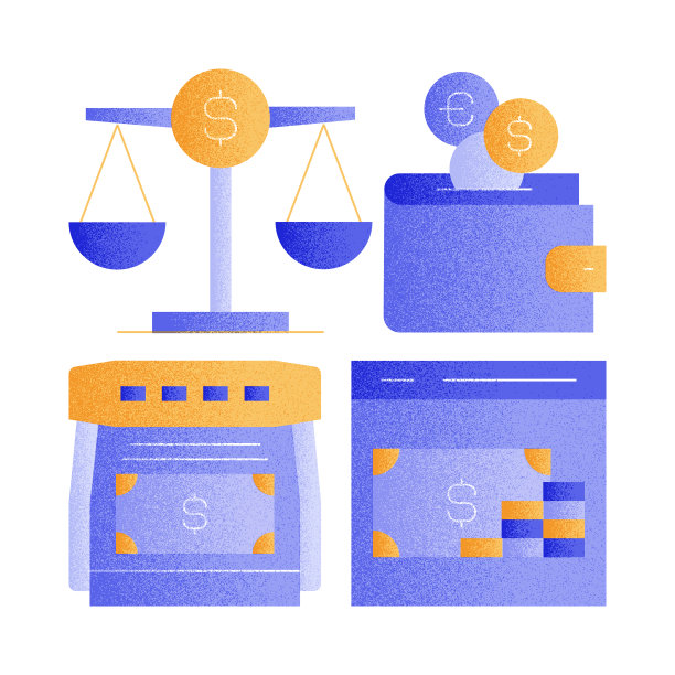 金钱相关的矢量图标。图片下载