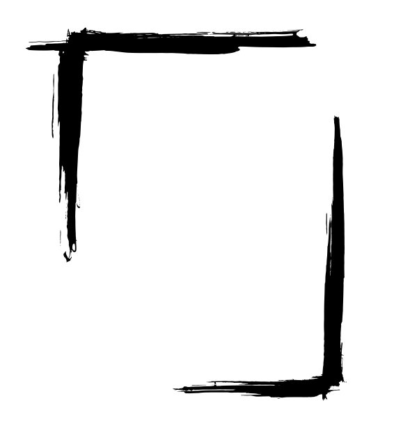 画笔描边的角落图片下载