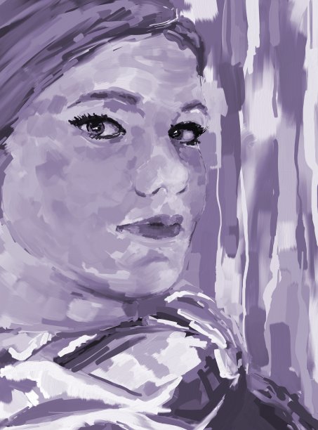 风格化的女人肖像近距离图片下载