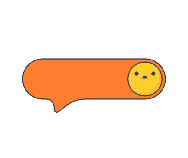 可爱的表情符号在讲话或思想泡沫图片下载