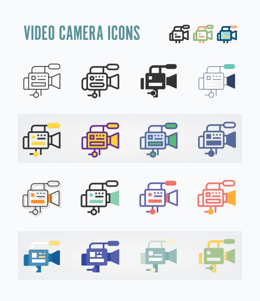 摄像机图标包图片下载