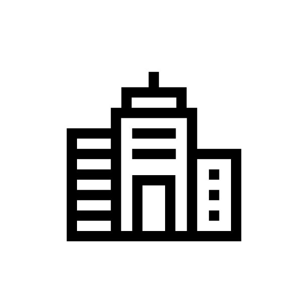 办公大楼线图标，设计，像素完美，可编辑的笔画。公司，公司，建筑。图片下载