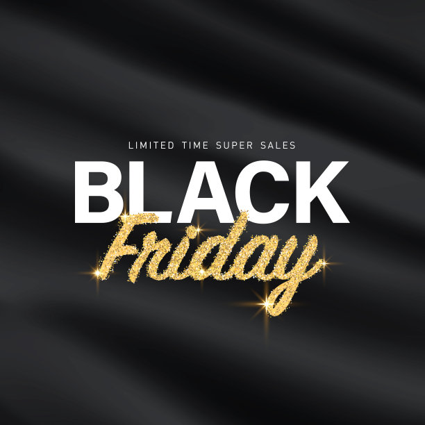 黑色星期五金色概念背景图片下载