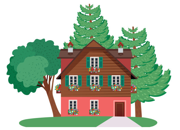 瑞士木屋山屋图片下载