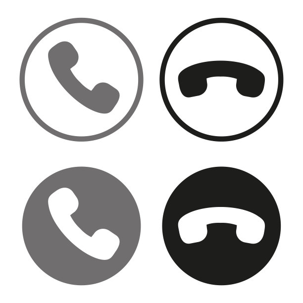 电话呼叫、接听或拒绝按钮。图片下载