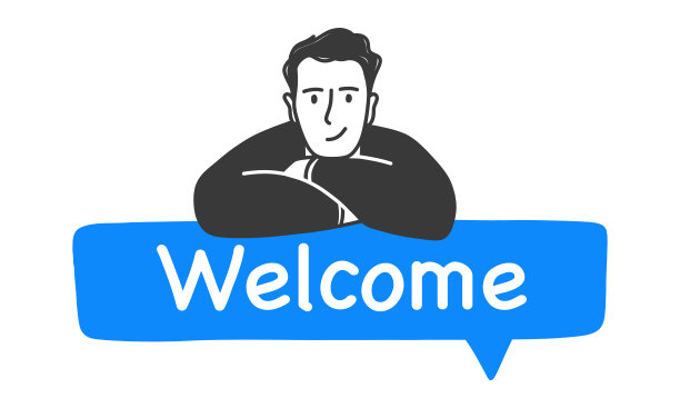 欢迎，演讲气泡概念平线图片下载