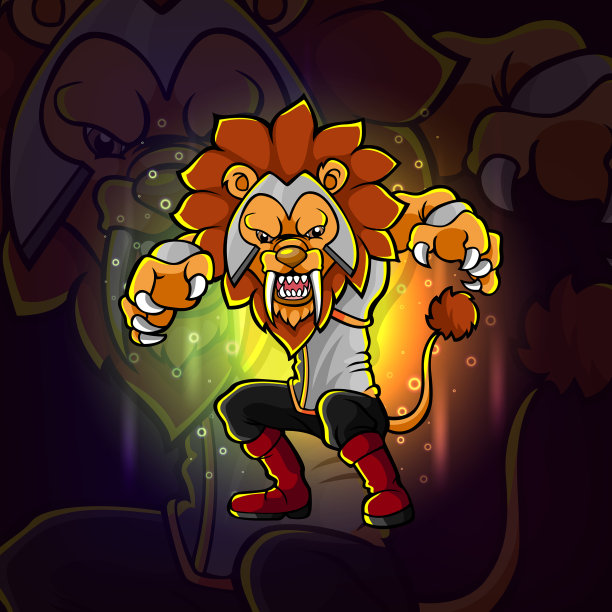 酷狮子长牙电竞标志设计图片下载