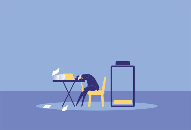 商人在工作中筋疲力尽，精力不足图片下载