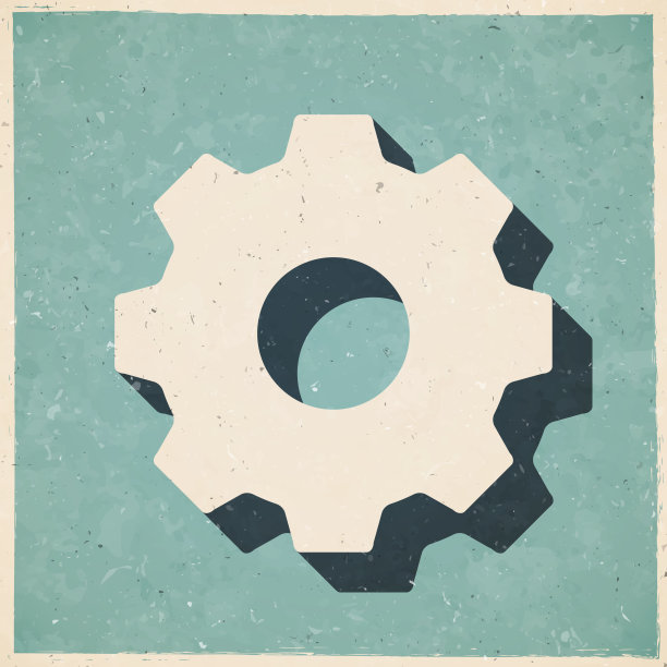 装备。图标在复古风格-旧纹理纸图片下载