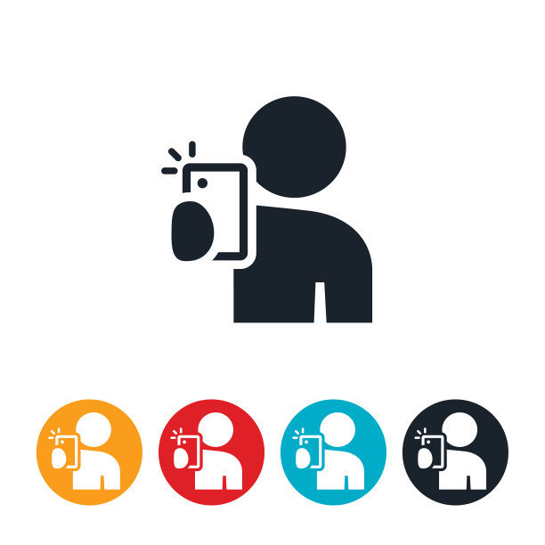 用智能手机图标拍照的人图片下载