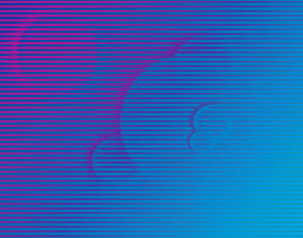 蓝色抽象背景。条纹半色调图案图片下载