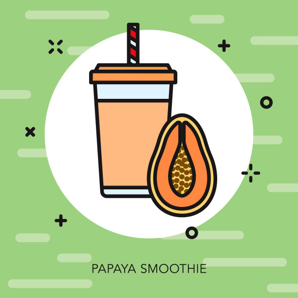 木瓜奶昔图标图片下载