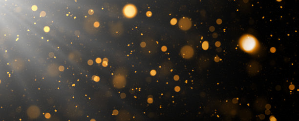 闪光的金色离焦光图片下载